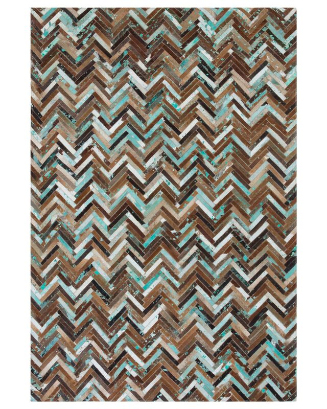 Dywan patchwork skórzany 160 x 230 cm wielokolorowy Amasya 1 szt.