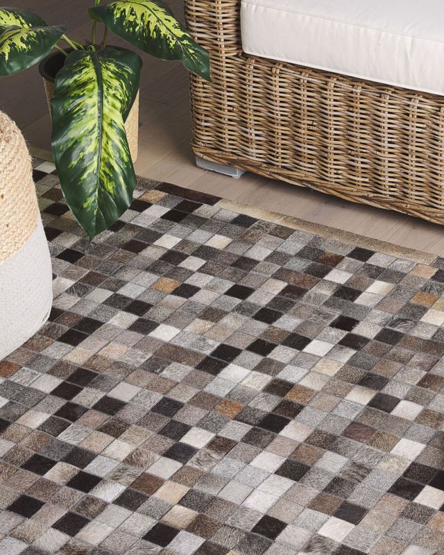 Dywan patchwork skórzany 160 x 230 cm wielokolorowy Armutlu 1 szt.