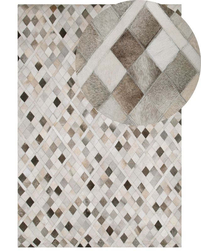Dywan patchwork skórzany 160 x 230 cm wielokolorowy Hirka 1 szt.