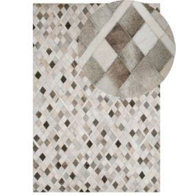 Dywan patchwork skórzany 160 x 230 cm wielokolorowy Hirka 1 szt.