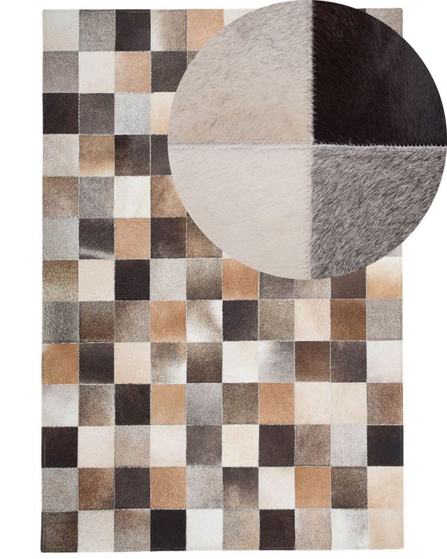 Dywan patchwork skórzany 160 x 230 cm wielokolorowy Soke 1 szt.