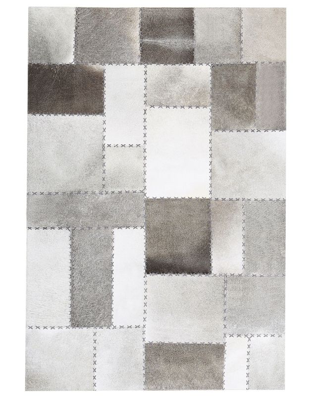 Dywan patchwork skórzany brązowoszary 140 x 200 cm Pervari 1 szt.