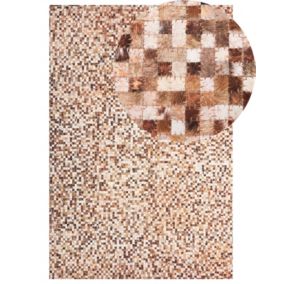 Dywan patchwork skórzany brązowy 160 x 230 cm Torul 1 szt.