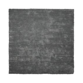 Dywan shaggy 200 x 200 cm ciemnoszary Demre 1 szt.