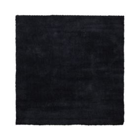 Dywan shaggy 200 x 200 cm czarny Demre 1 szt.