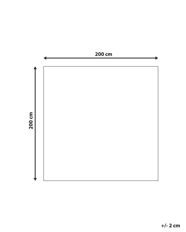 Dywan shaggy 200 x 200 cm zielony Evren 1 szt.