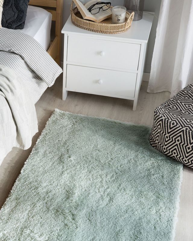 Dywan shaggy 80 x 150 cm zielony Evren 1 szt.
