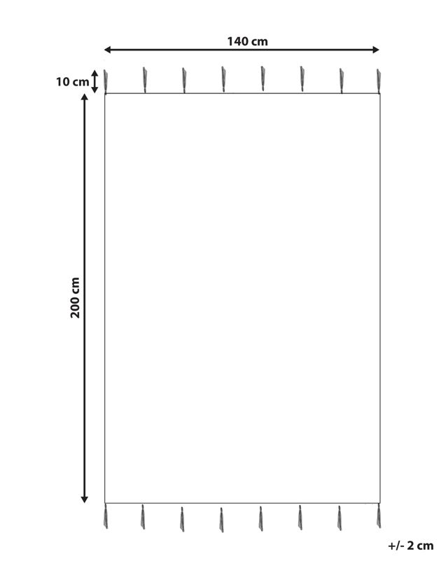 Dywan shaggy bawełniany 140 x 200 cm czarny Bitlis 1 szt.