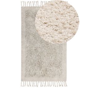 Dywan shaggy bawełniany 80 x 150 cm beżowy Bitlis 1 szt.