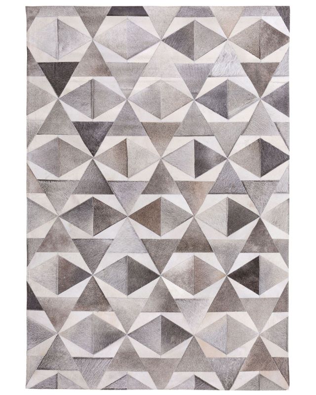 Dywan skórzany 140 x 200 cm szary Alaka 1 szt.