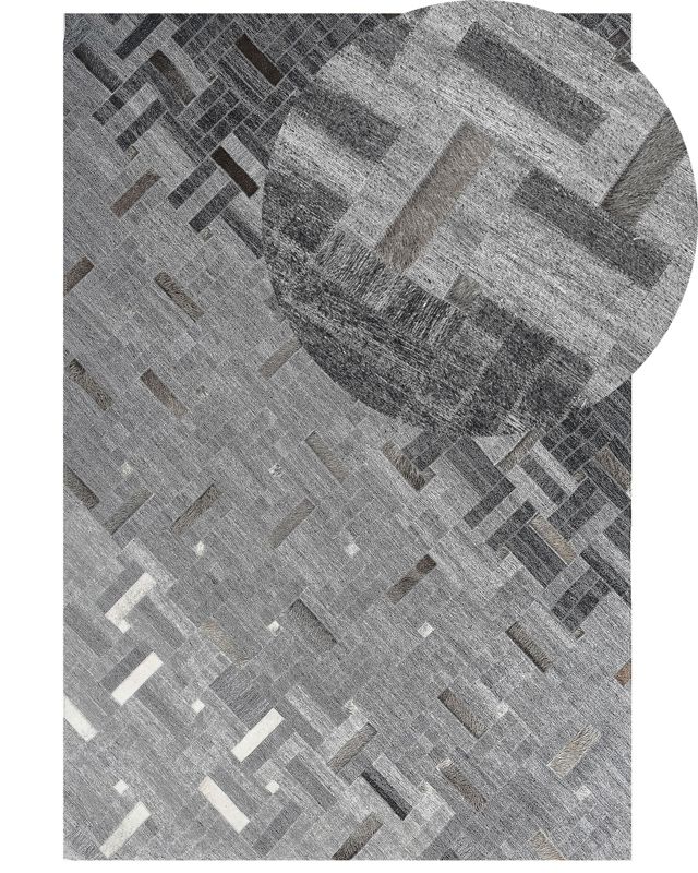 Dywan skórzany 140 x 200 cm szary Dara 1 szt.