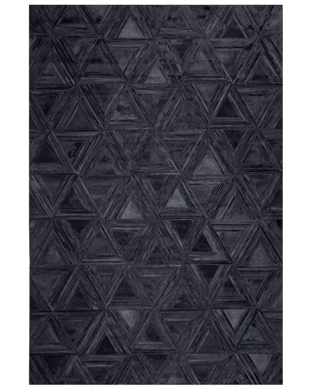 Dywan skórzany 160 x 230 cm czarny Kasar 1 szt.