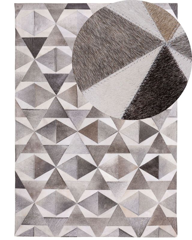 Dywan skórzany 160 x 230 cm szary Alaka 1 szt.
