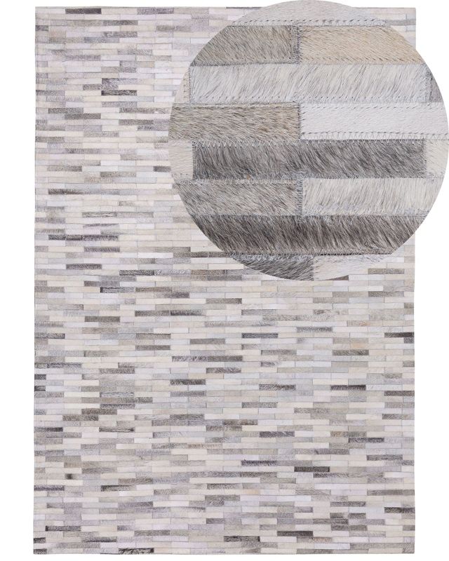 Dywan skórzany szary 160 x 230 cm Ahilli 1 szt.