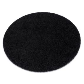 Dywan Soffi RugsX koło 80 cm czarny AF243 1 szt.