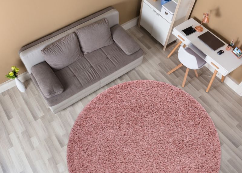 Dywan Soffi RugsX koło 80 cm róż AF242 1 szt.