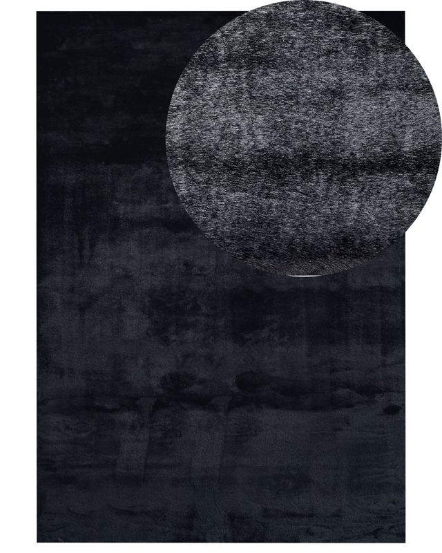 Dywan sztuczne futro królika 160 x 230 cm czarny Mirpur 1 szt.