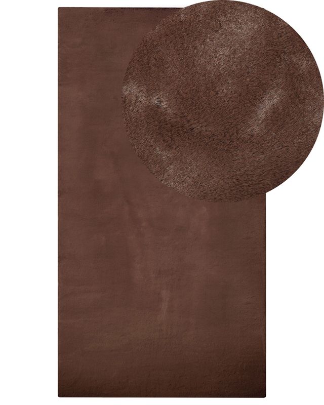 Dywan sztuczne futro królika 80 x 150 cm brązowy Mirpur 1 szt.