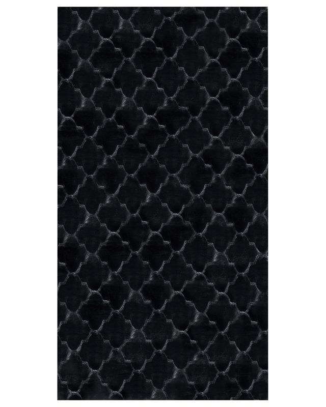 Dywan sztuczne futro królika 80 x 150 cm czarny Gharo 1 szt.