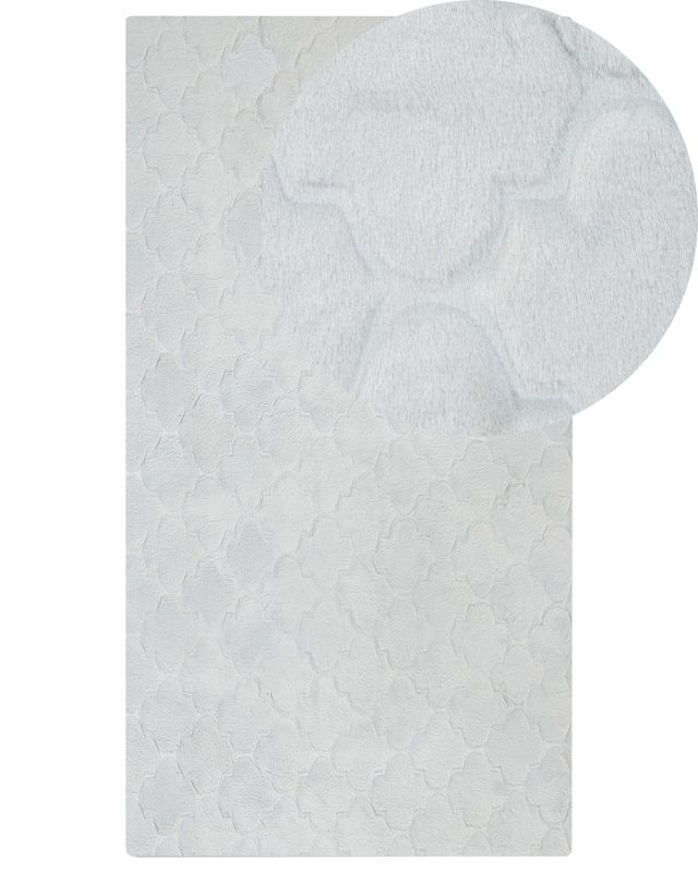 Dywan sztuczne futro królika 80 x 150 cm jasnoszary Gharo 1 szt.