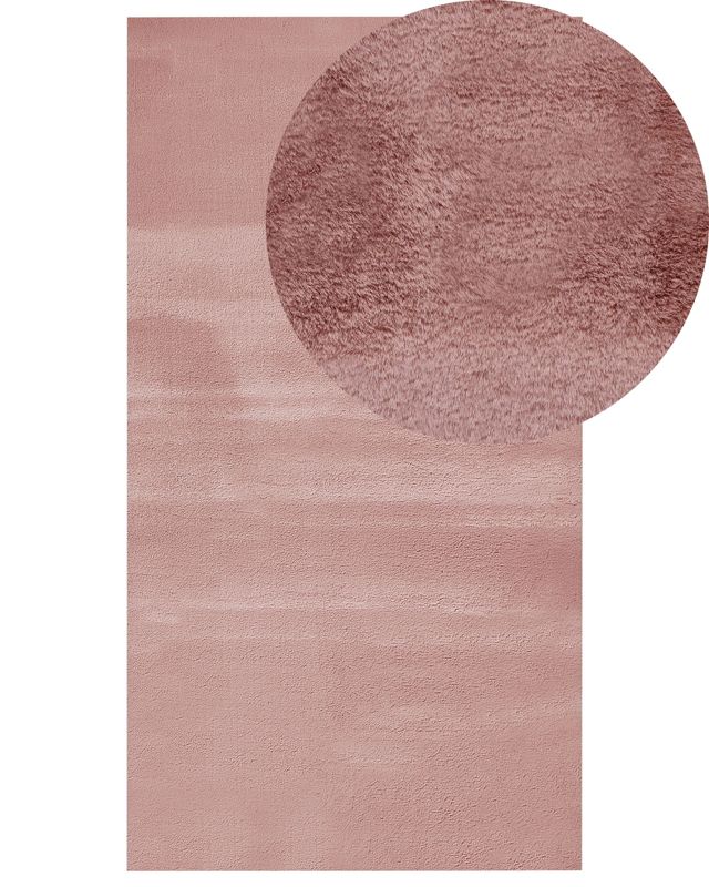 Dywan sztuczne futro królika 80 x 150 cm różowy Mirpur 1 szt.