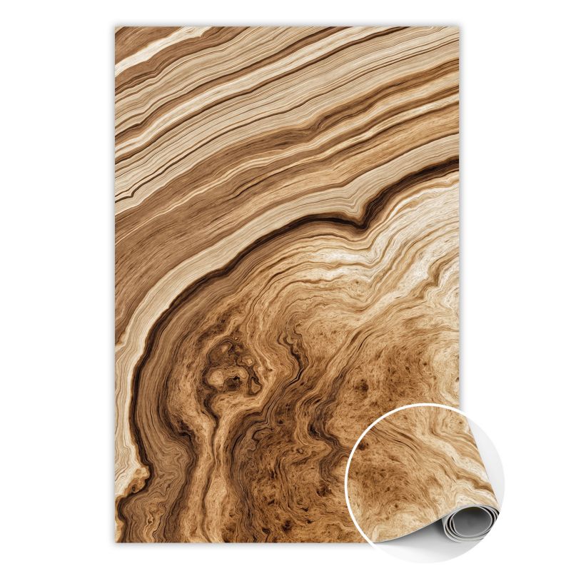 Tulup PVC koberec 80x120 cm Dřevěná kresba do kanceláře s dekorativním potiskem 1 ks.