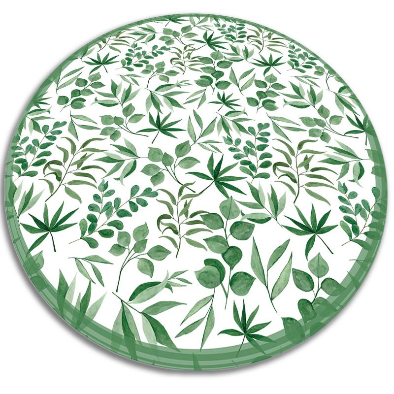 Tulup Carpet Indoor Round Dekorativní fi120 cm Malé listy Dekorativní kobercová rohož 1 ks.
