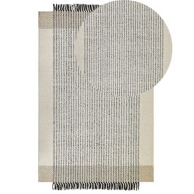 Dywan wełniany 140 x 200 cm beżowo-czarny Divarli 1 szt.