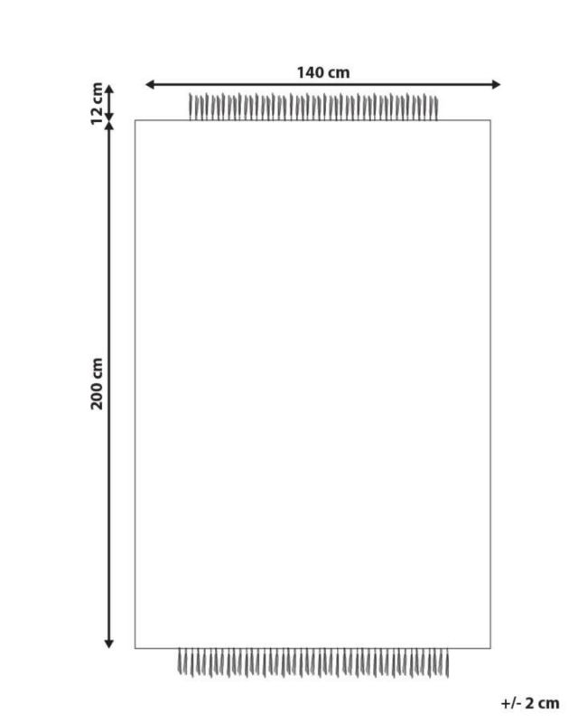 Dywan wełniany 140 x 200 cm beżowo-czarny Divarli 1 szt.