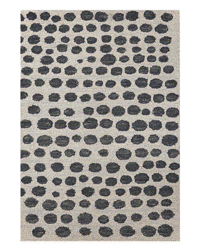 Dywan wełniany 140 x 200 cm beżowo-czarny Havran 1 szt.