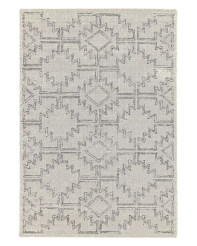 Dywan wełniany 140 x 200 cm beżowo-czarny Urla 1 szt.