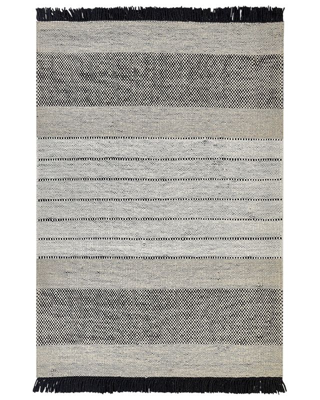 Dywan wełniany 140 x 200 cm beżowo-czarny Yazlik 1 szt.