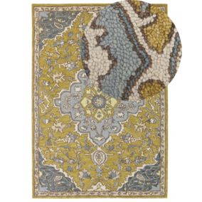 Dywan wełniany 160 x 230 cm cm Yellow and Blue Mucur 1 szt.
