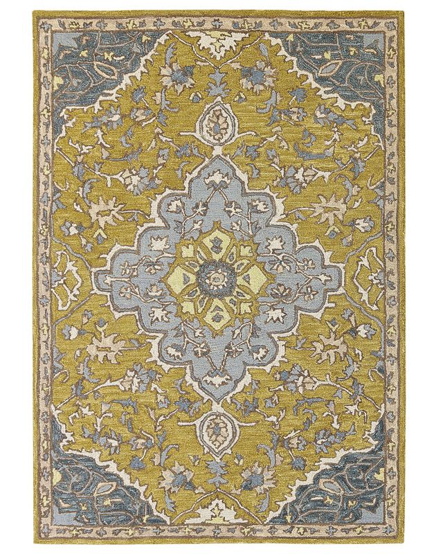 Dywan wełniany 160 x 230 cm cm Yellow and Blue Mucur 1 szt.