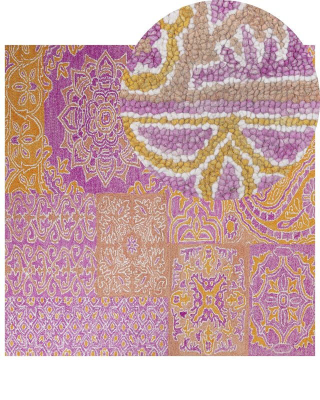 Dywan wełniany 200 x 200 cm wielokolorowy Avanos 1 szt.