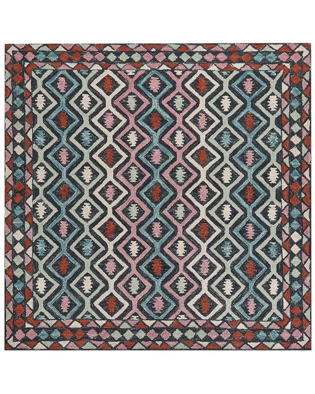 Dywan wełniany 200 x 200 cm wielokolorowy Haymana 1 szt.