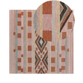 Dywan wełniany 200 x 200 cm wielokolorowy Yomra 1 szt.