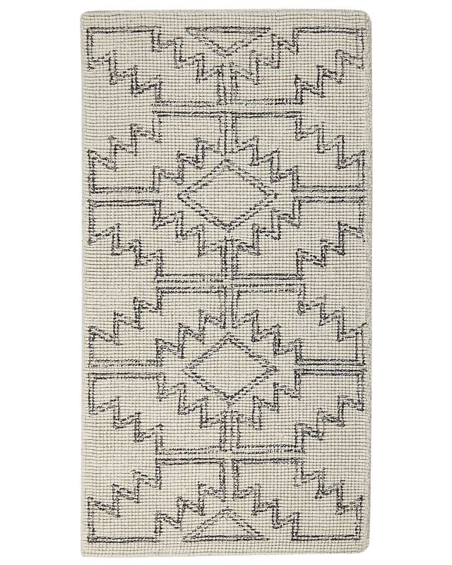 Dywan wełniany 80 x 150 cm beżowo-czarny Urla 1 szt.
