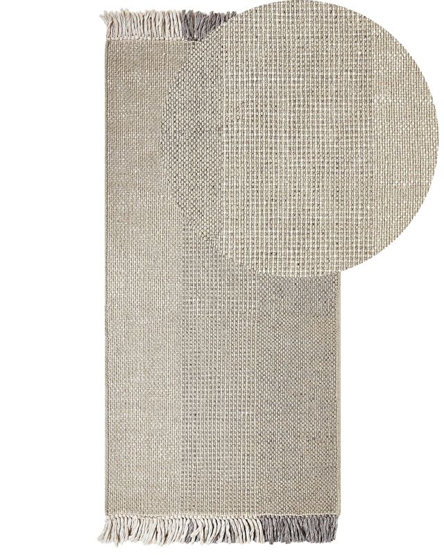 Dywan wełniany 80 x 150 cm szary Tekeler 1 szt.