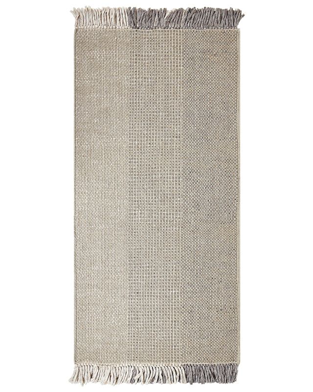 Dywan wełniany 80 x 150 cm szary Tekeler 1 szt.