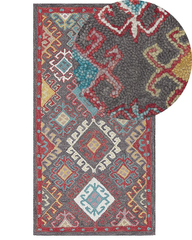 Dywan wełniany 80 x 150 cm wielokolorowy Finike 1 szt.