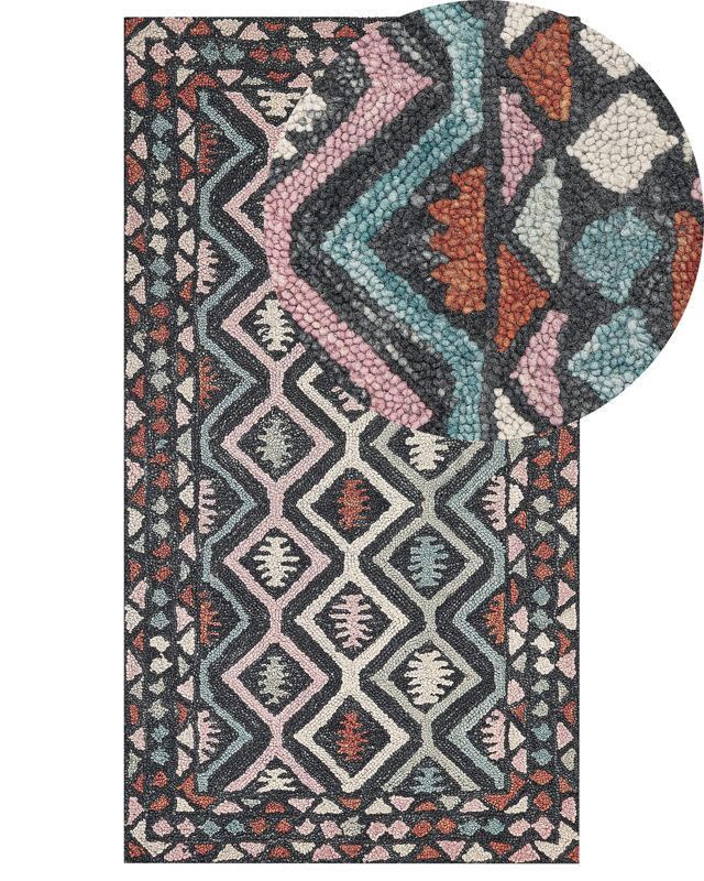 Dywan wełniany 80 x 150 cm wielokolorowy Haymana 1 szt.