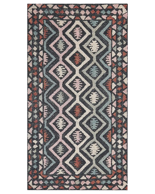 Dywan wełniany 80 x 150 cm wielokolorowy Haymana 1 szt.