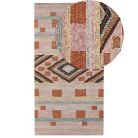 Dywan wełniany 80 x 150 cm wielokolorowy Yomra 1 szt.