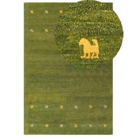 Dywan wełniany gabbeh 200 x 300 cm zielony Yulafi 1 szt.