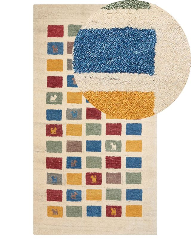 Dywan wełniany gabbeh 80 x 150 wielokolorowy Muratli 1 szt.