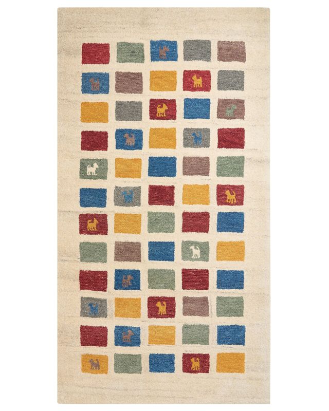 Dywan wełniany gabbeh 80 x 150 wielokolorowy Muratli 1 szt.