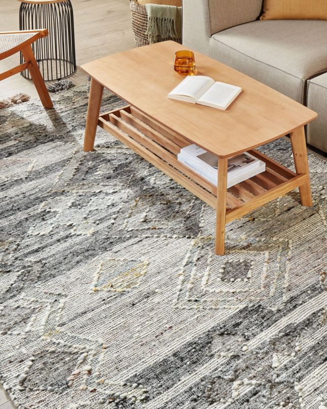 Dywan wełniany kilim 160 x 230 cm szary Aratashen 1 szt.