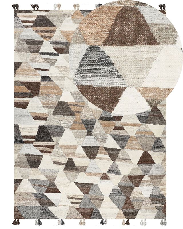 Dywan wełniany kilim 160 x 230 cm wielokolorowy Argavand 1 szt.