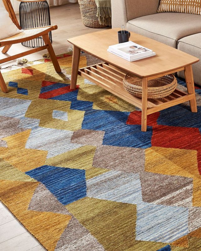 Dywan wełniany kilim 160 x 230 cm wielokolorowy Arzakan 1 szt.